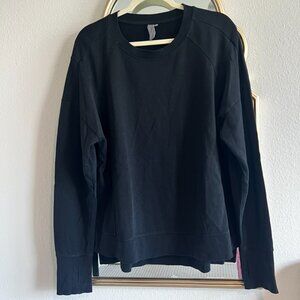 Sweaty Betty Sweatshirt Women’s XL Black Crewneck Yoga Activewear Thumb Holes